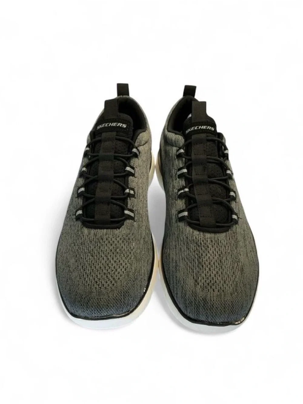 Skechers Lite-Weight Gray Knit Sneakers